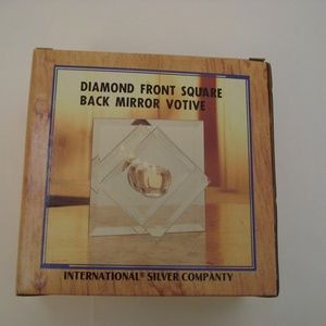 International Silver Co Mirrored Glass Votive